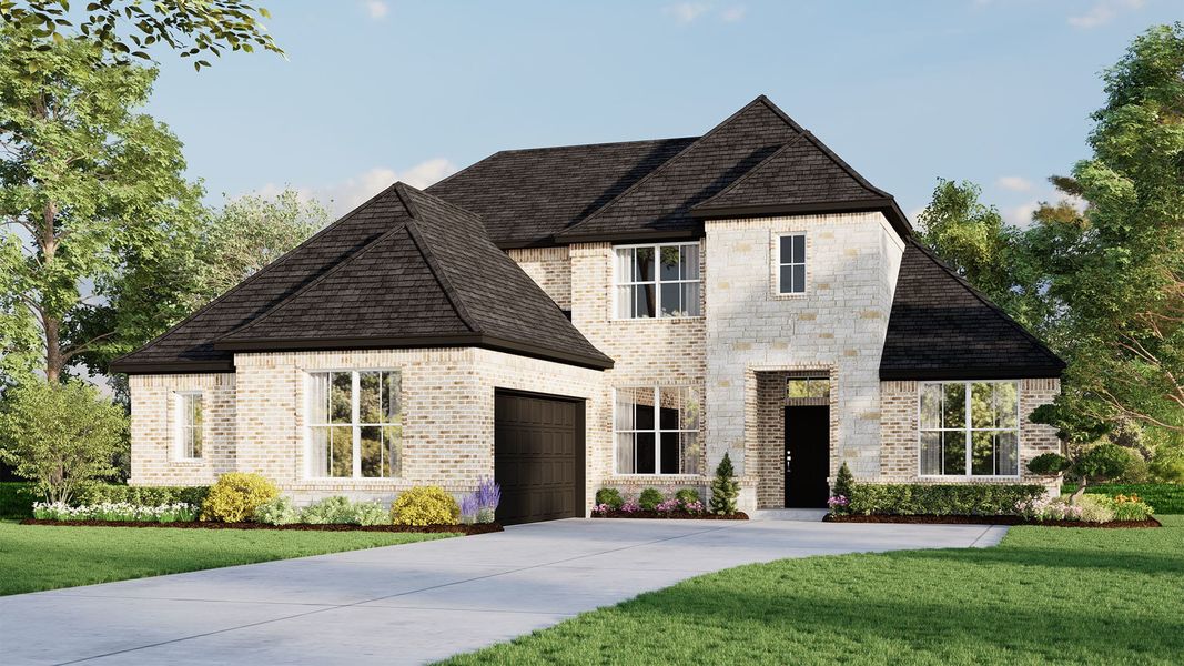 Elevation B with Stone | Concept 2972 at Myrtle Creek in Waxahachie, TX by Landsea Homes Elevation B with Stone | Concept 2972 at Myrtle Creek in Waxahachie, TX by Landsea Homes