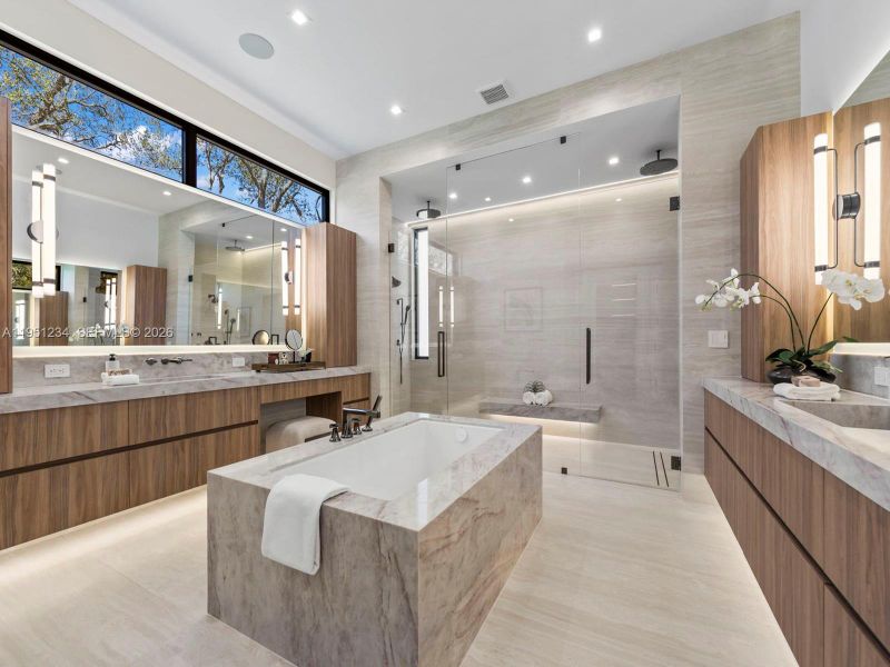 Furnished interior view inside a new home in , Palmetto Bay (Image 35).