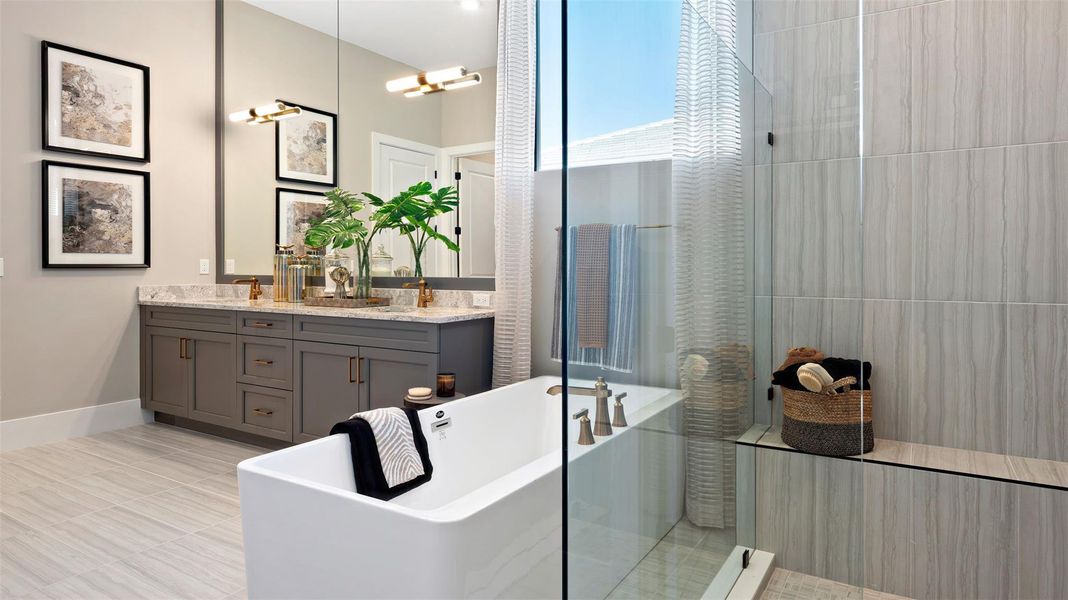 Furnished interior view inside a new home in Cresswind Palm Beach at Westlake, Westlake (Image 6).