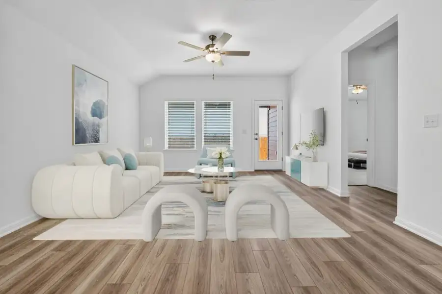 Furnished interior view inside a new home in Stonewall Ranch, Liberty Hill (Image 3).