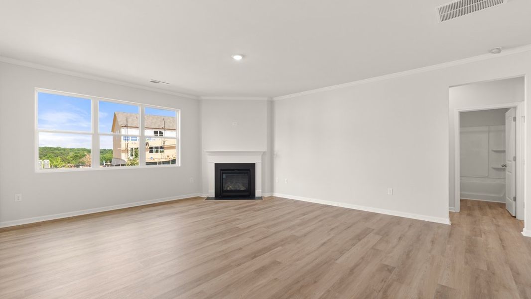 Representative unfurnished interior of a home built from the Halton by D.R. Horton in Liberty Crossing, Braselton (Image 15).