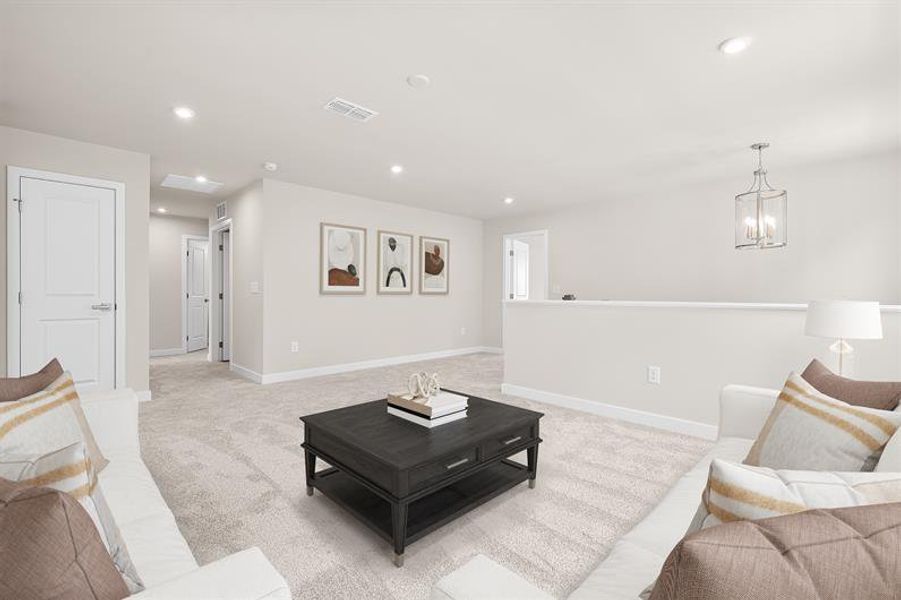 Representative furnished interior of a home built from the York by Ryan Homes in Linden Park, Moore (Image 13). Representative furnished interior of a home built from the York by Ryan Homes in Linden Park, Moore (Image 13).