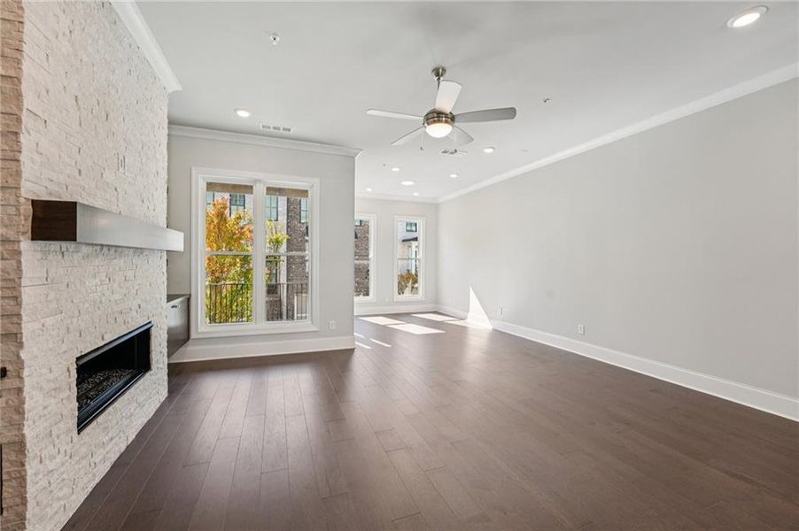 Spacious, unfurnished interior of a new home in Towns on Thompson, Alpharetta (Image 46).