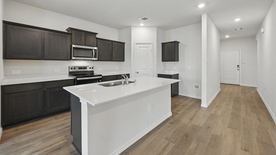 Furnished interior view inside a new home in Frontier Pointe, Princeton (Image 3). Furnished interior view inside a new home in Frontier Pointe, Princeton (Image 3).