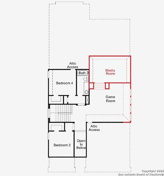 2D floor plan layout of this home in Stillwater Ranch 45', San Antonio, TX (Image 3). 2D floor plan layout of this home in Stillwater Ranch 45', San Antonio, TX (Image 3).