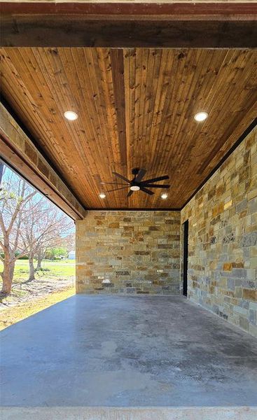 View of patio featuring a ceiling fan View of patio featuring a ceiling fan
