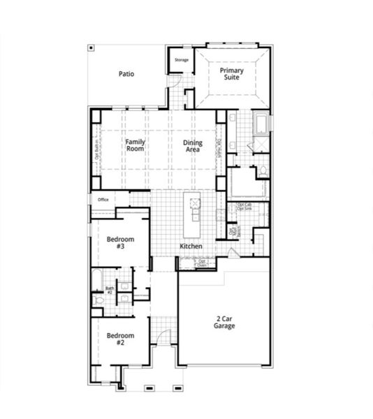 2D floor plan layout for the Alton Plan by Highland Homes in Mosaic: Artisan Series - 50ft. Lots, Prosper, TX (Image 4). 2D floor plan layout for the Alton Plan by Highland Homes in Mosaic: Artisan Series - 50ft. Lots, Prosper, TX (Image 4).