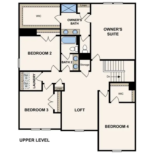 2D floor plan layout of this home in Union Heights, Flowery Branch, GA (Image 3).