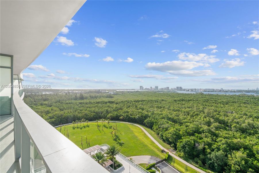 Exterior details and patio area of a home in One Park Tower, Miami (Image 29).