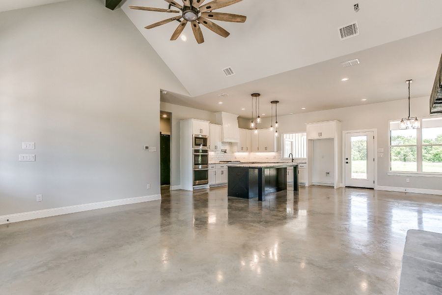 Representative unfurnished interior of a home built from the Abrams by Trinity Classic Homes in Zion Trails, Poolville (Image 9). Representative unfurnished interior of a home built from the Abrams by Trinity Classic Homes in Zion Trails, Poolville (Image 9).