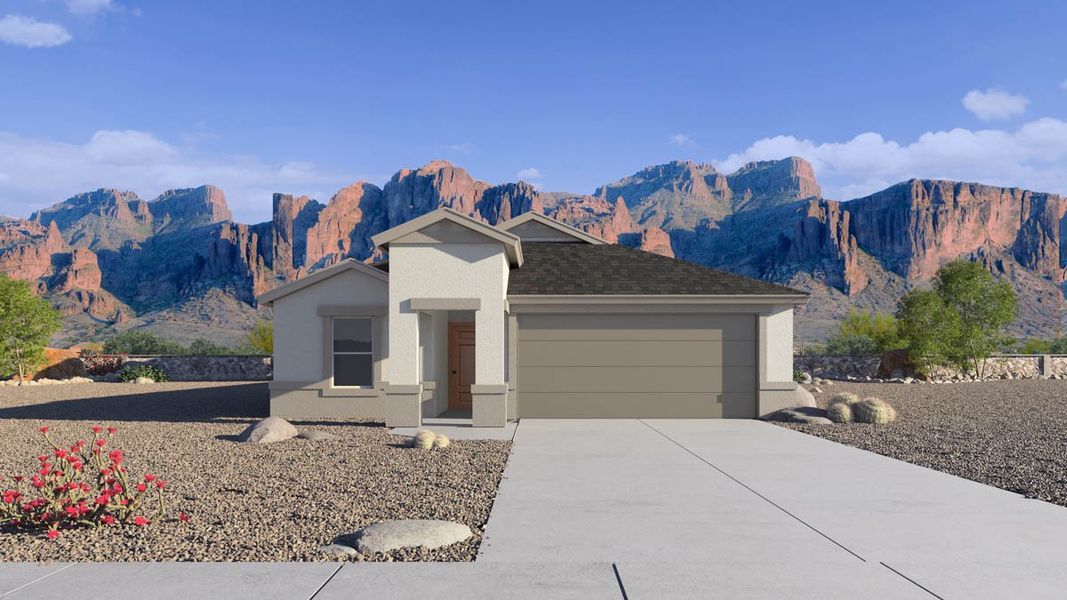 Representative exterior photo of a completed home built from the Hayden by D.R. Horton in Elena Trails, Maricopa, AZ (Image 15).