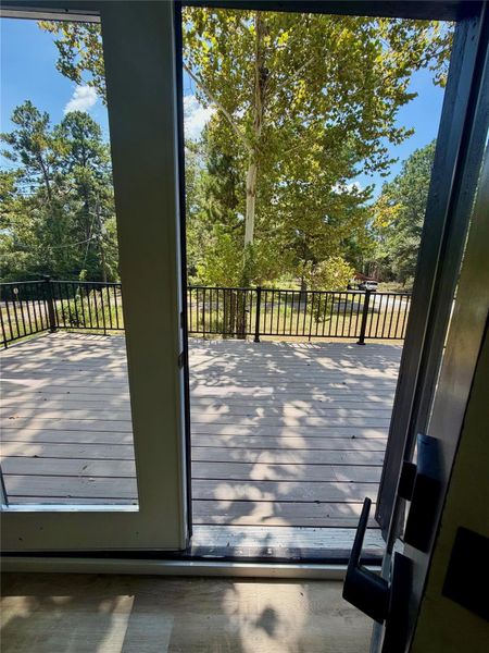 Exterior details and patio area of a home in , Shepherd (Image 25).