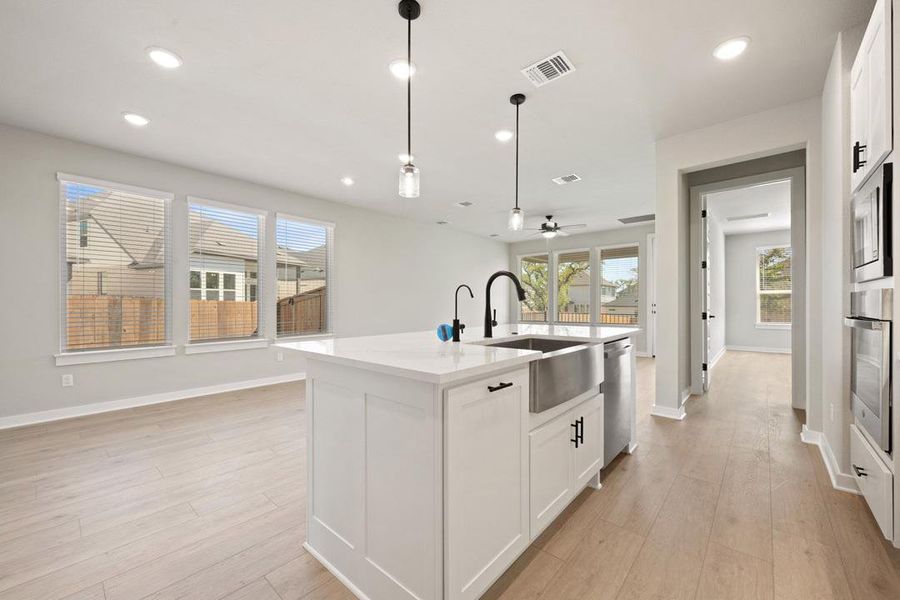 Furnished interior view inside a new home in Heritage, Dripping Springs (Image 10).