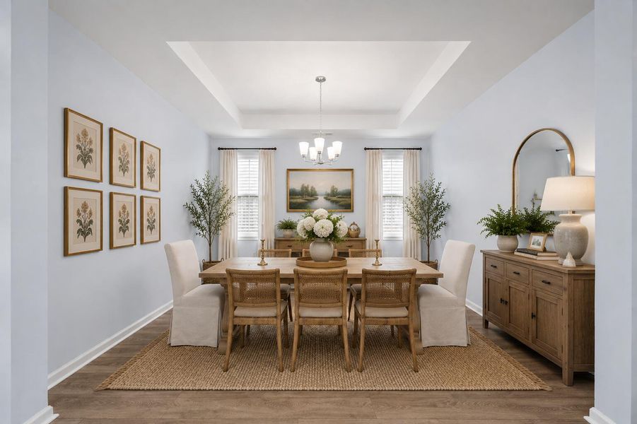 Furnished interior view inside a new home in Sweetgrass at Summers Corner, Summerville (Image 16).