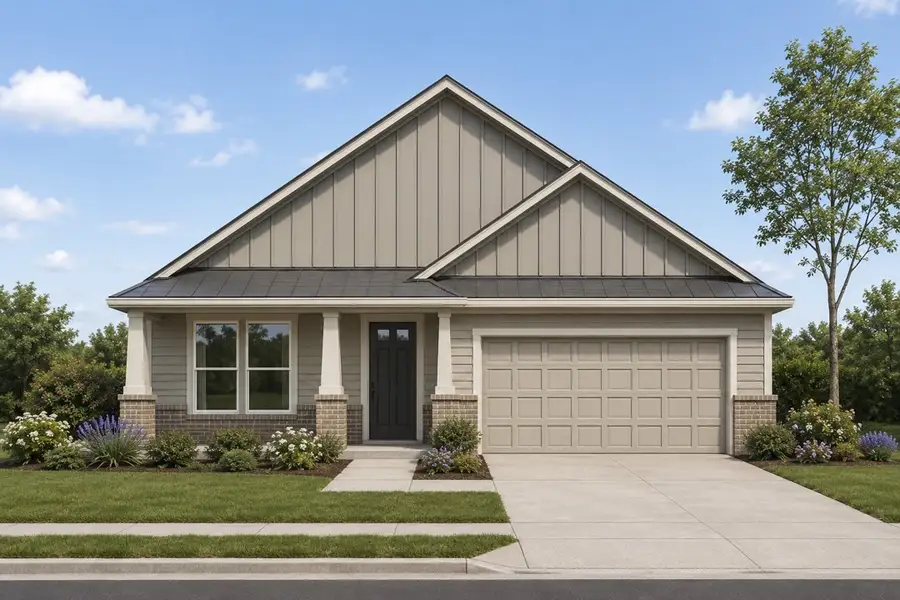 Representative exterior photo of a completed home built from the The Olive by Lillian Custom Homes in Brahman Ranch, Venus, TX (Image 2). Representative exterior photo of a completed home built from the The Olive by Lillian Custom Homes in Brahman Ranch, Venus, TX (Image 2).