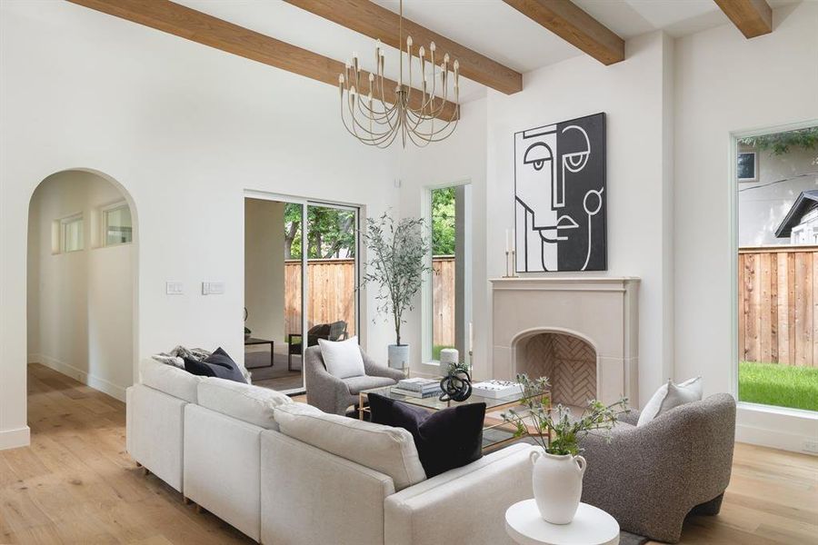 Furnished interior view inside a new home in , Dallas (Image 10).