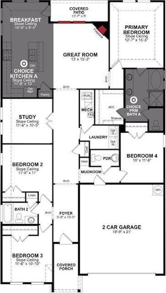 Beazer Homes Spirtas Ranch Magnolia plan