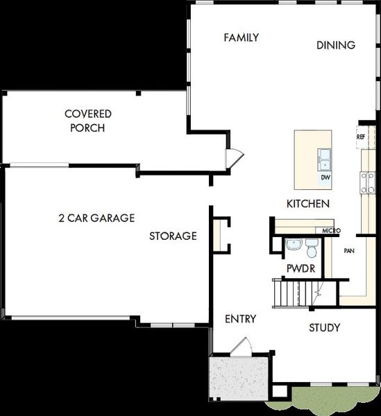 2D floor plan layout of this home in Easthaven at Bridgeland Central - Horizon Collection, Cypress, TX (Image 5). 2D floor plan layout of this home in Easthaven at Bridgeland Central - Horizon Collection, Cypress, TX (Image 5).