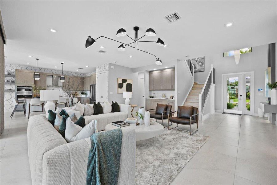 Furnished interior view inside a new home in Apex at Avenir, Palm Beach Gardens (Image 36).