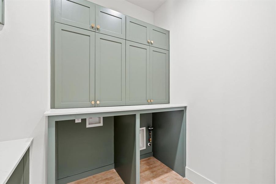 Second floor utility room. Previous TOMO Homes project.