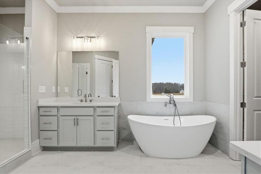 Furnished interior view inside a new home in Old Town Estates, Dacula (Image 14).