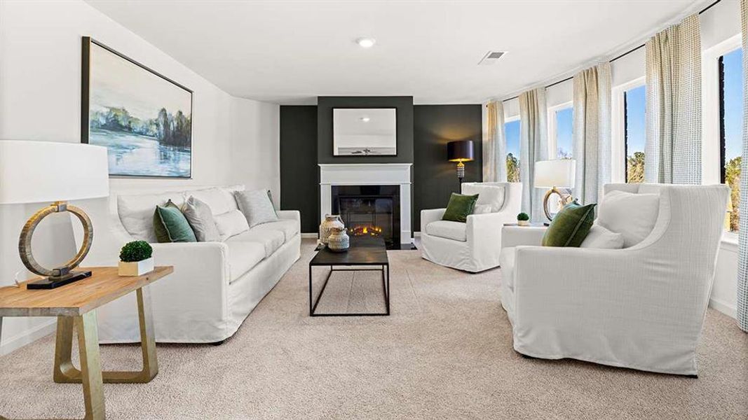 Furnished interior view inside a new home in Heritage Pointe, Senoia (Image 33).