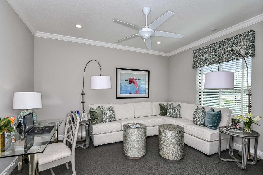 Furnished interior view inside a new home in Boca Royale Golf & Country Club at Wellen Park, Englewood (Image 6).