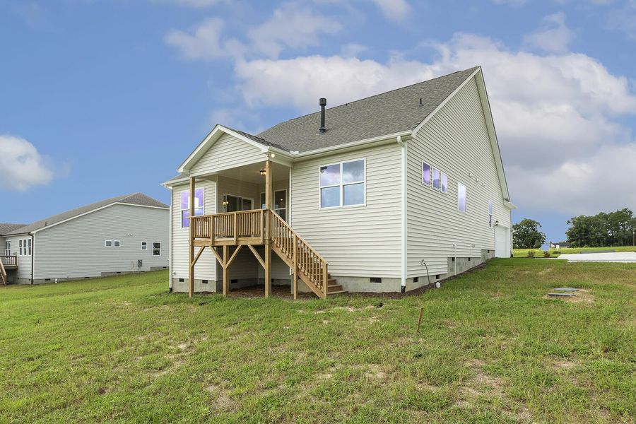 Front exterior of a new home in Berea Farms, Four Oaks, NC, highlighting curb appeal (Image 22).