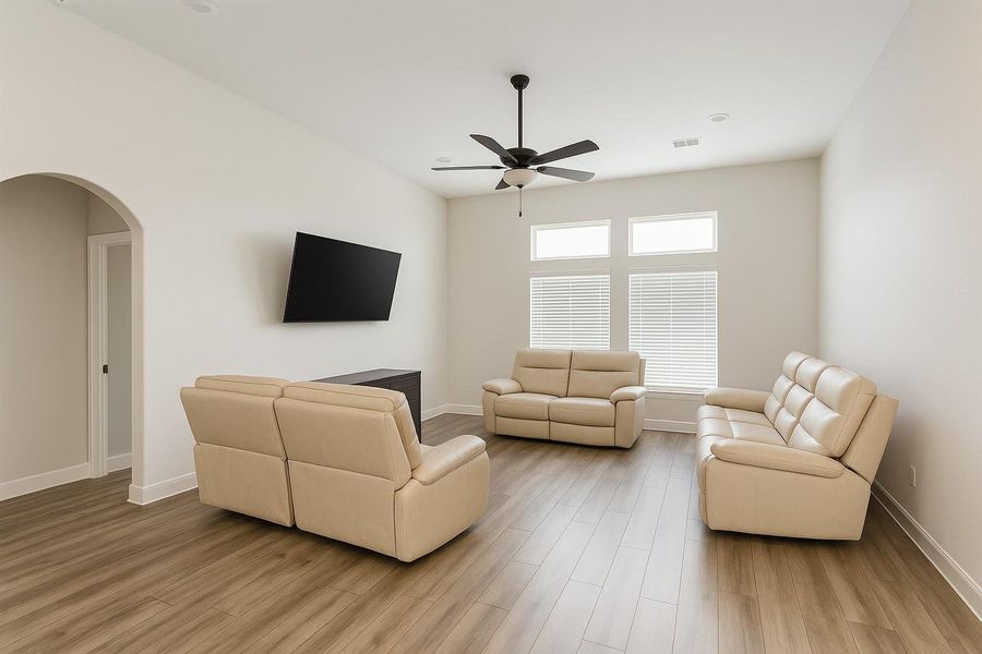 Furnished interior view inside a new home in , Cleveland (Image 6).