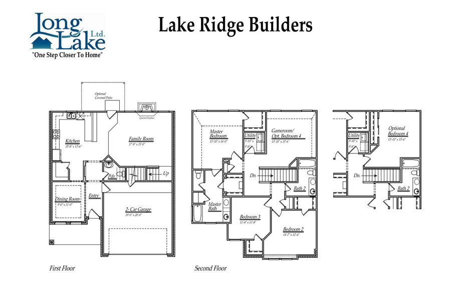 2D floor plan layout for the 262 by Long Lake Ltd. in Grand Magnolia, Magnolia, TX (Image 3).