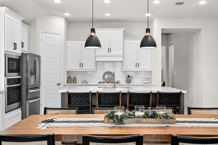 Furnished interior view inside a new home in Santa Rita Ranch 50', Liberty Hill (Image 14). Furnished interior view inside a new home in Santa Rita Ranch 50', Liberty Hill (Image 14).