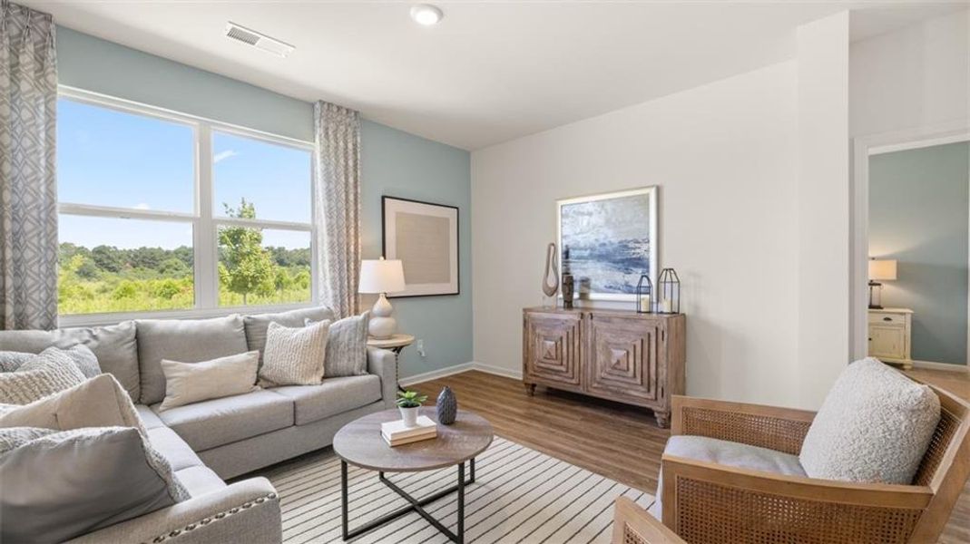 Furnished interior view inside a new home in The Preserve at Agricultural Village, Perry (Image 27).