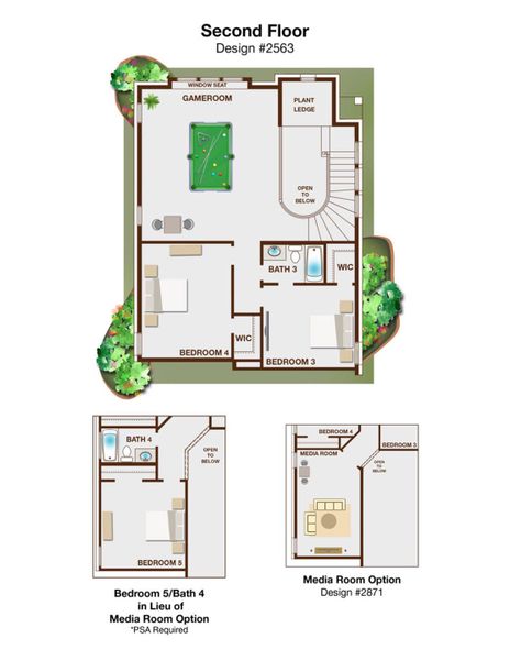 2D floor plan layout of this home in Walton Ridge, Corinth, TX (Image 4).