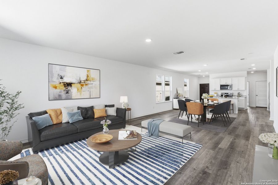 Furnished interior view inside a new home in Meadows at Clear Springs, New Braunfels (Image 3).