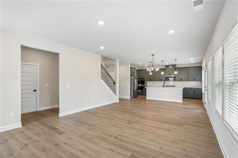 Spacious, unfurnished interior of a new home in Vines at Mill Creek - Estate Series, Braselton (Image 28). Spacious, unfurnished interior of a new home in Vines at Mill Creek - Estate Series, Braselton (Image 28).