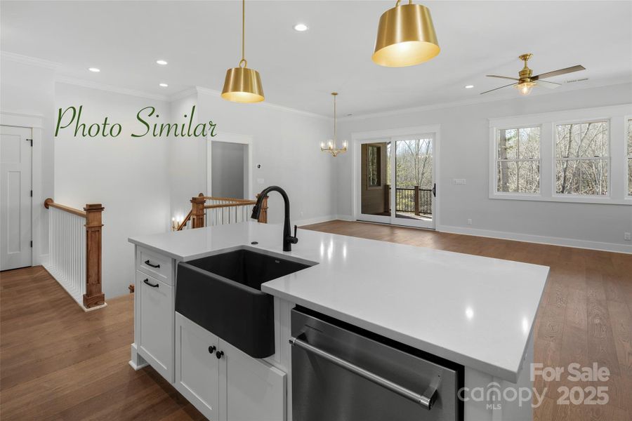 Furnished interior view inside a new home in , Hendersonville (Image 8).