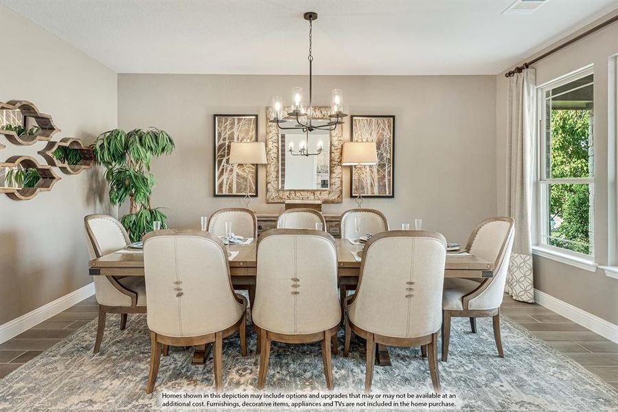 Furnished interior view inside a new home in The Enclave at Parks of Aledo, Aledo (Image 12).