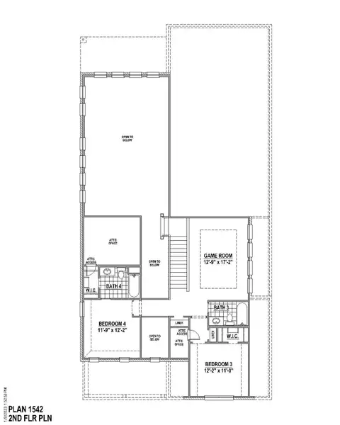 Plan 1542 2nd Floor Plan 1542 2nd Floor
