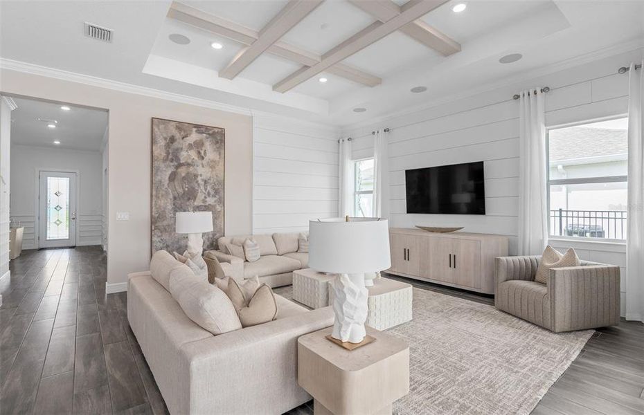 Furnished interior view inside a new home in Del Webb Oasis, Winter Garden (Image 28).