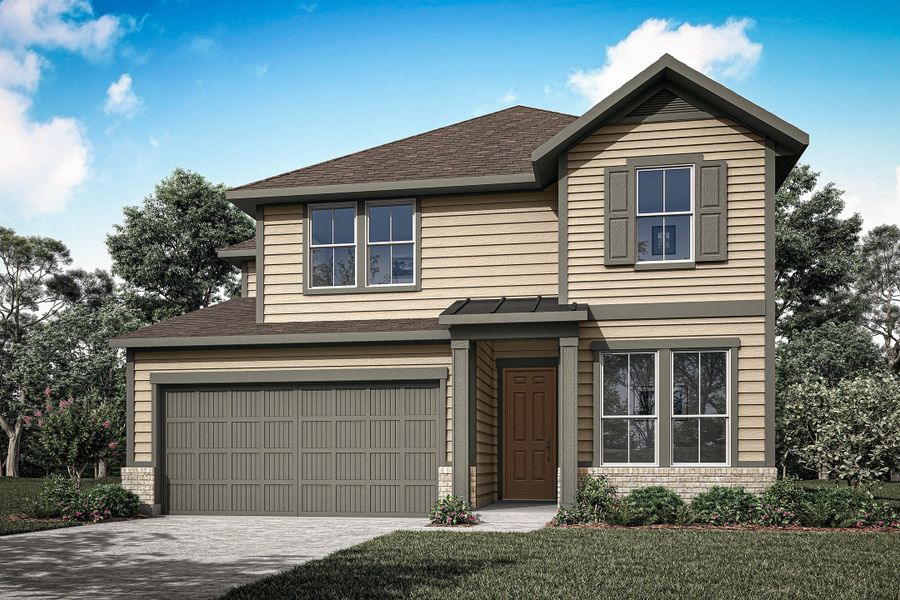 Image 6 representing the Juniper by Tri Pointe Homes in Treeline, Justin, TX.