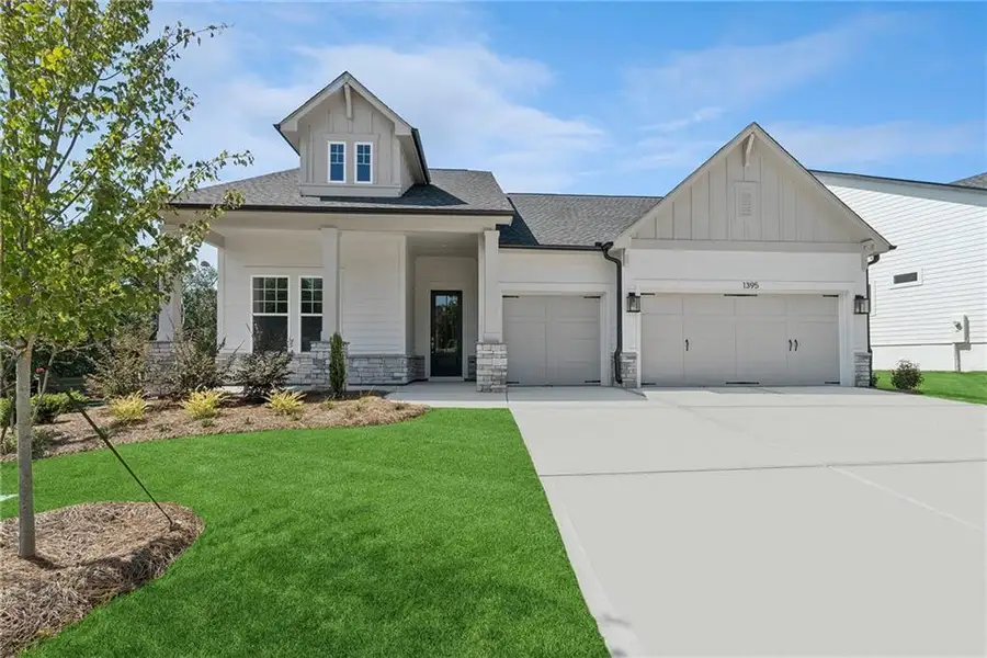 Front exterior of a new home in , Gainesville, GA, highlighting curb appeal (Image 1). Front exterior of a new home in , Gainesville, GA, highlighting curb appeal (Image 1).