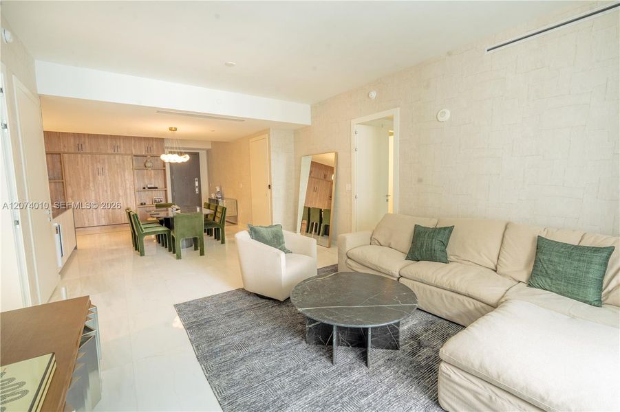 Furnished interior view inside a new home in , Miami (Image 15). Furnished interior view inside a new home in , Miami (Image 15).