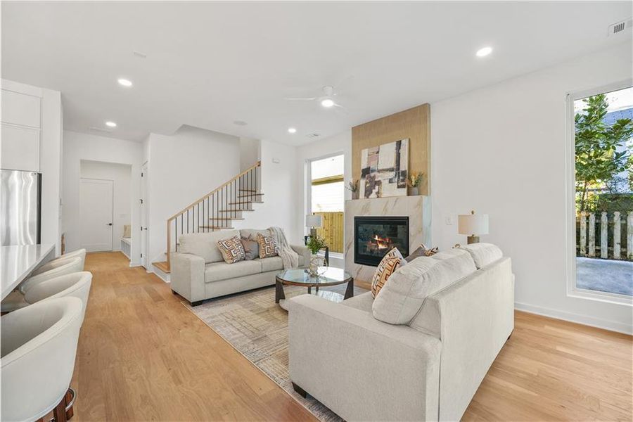 Furnished interior view inside a new home in , Atlanta (Image 4). Furnished interior view inside a new home in , Atlanta (Image 4).