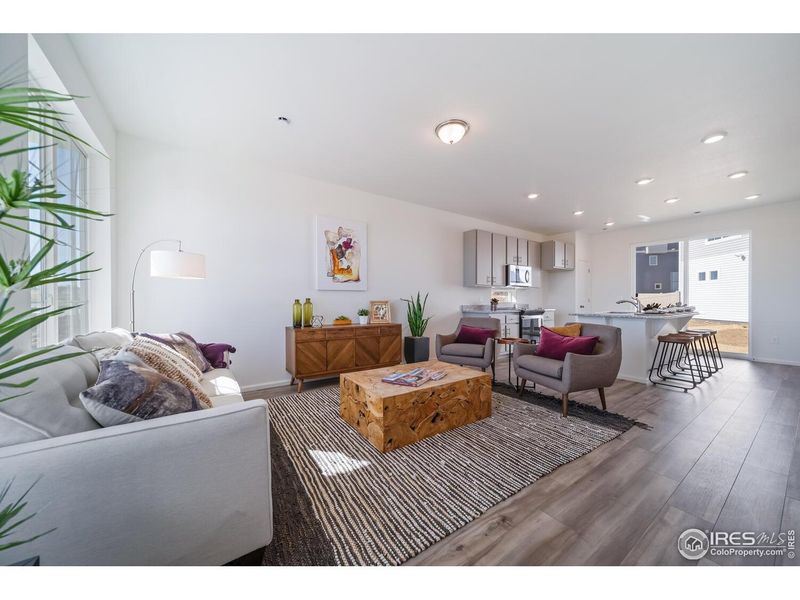 Furnished interior view inside a new home in Thompson River Ranch, Johnstown (Image 21).