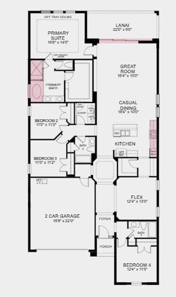 Additional highlights include: gourmet kitchen pocket sliding glass door to lanai, 8' interior doors throughout, shower and garden tub at primary bath, impact windows at whole house Additional highlights include: gourmet kitchen pocket sliding glass door to lanai, 8' interior doors throughout, shower and garden tub at primary bath, impact windows at whole house