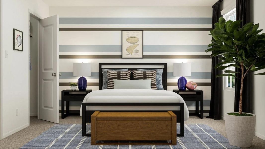 Furnished interior view inside a new home in Plum Creek North: Stonehill Collection, Kyle (Image 11).