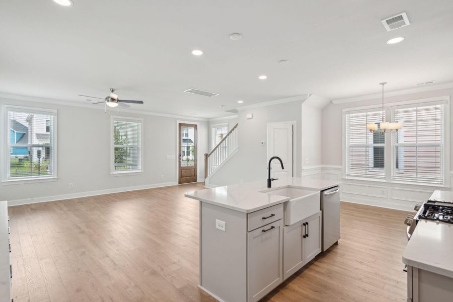 Furnished interior view inside a new home in Central Park, Charleston (Image 7).