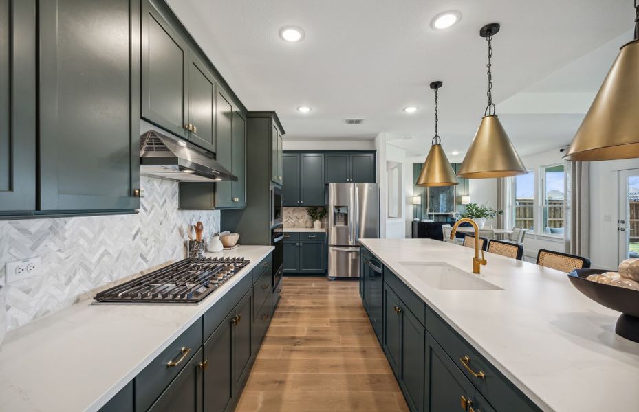 Abundant cabinet space in kitchen