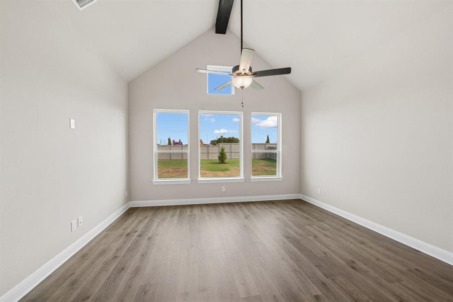 Spacious, unfurnished interior of a new home in Pecan Square - Estates, Northlake (Image 26). Spacious, unfurnished interior of a new home in Pecan Square - Estates, Northlake (Image 26).