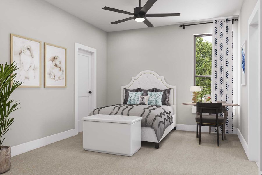 Furnished interior view inside a new home in Harvest Green 75′, Richmond (Image 19).